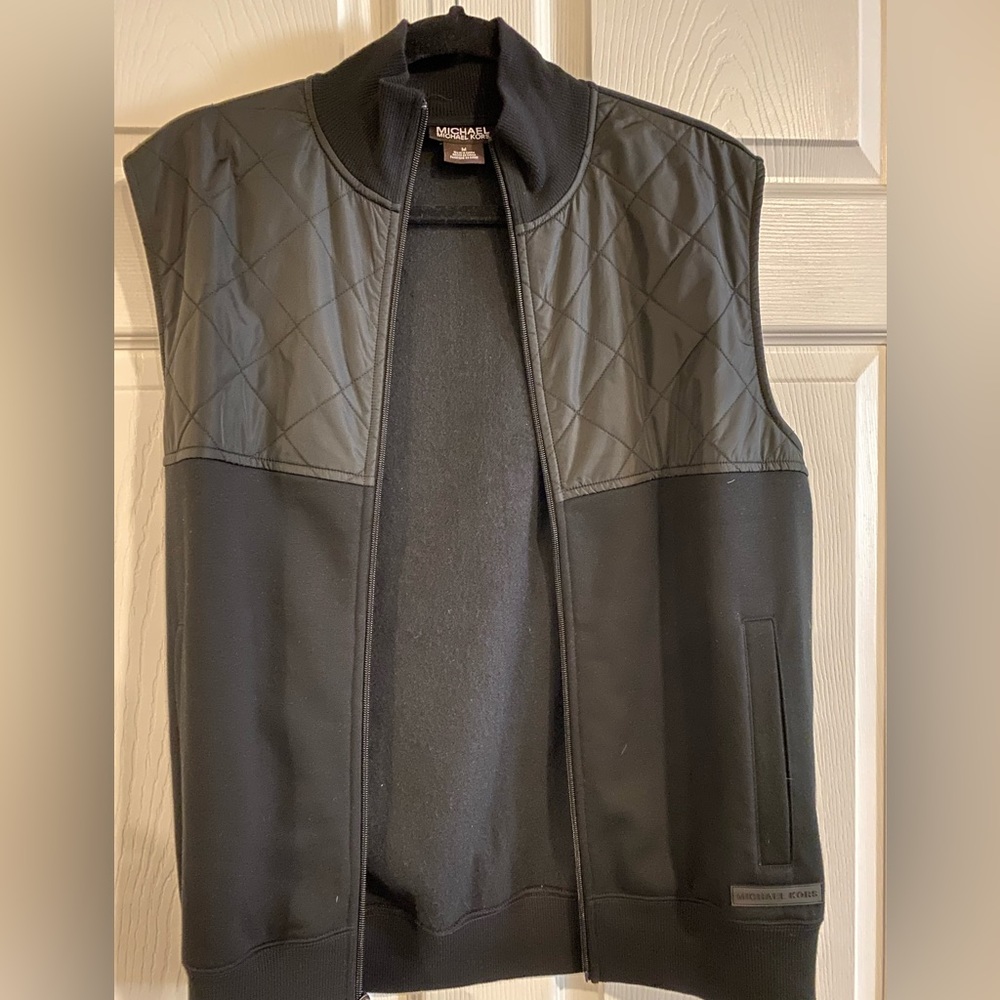 Michael Kors Quilted front panel Black vest Size M